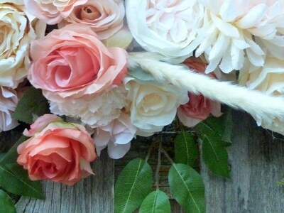 Wedding Arch Flowers in Coral, Blush, Ivory, Wedding Flowers - image5